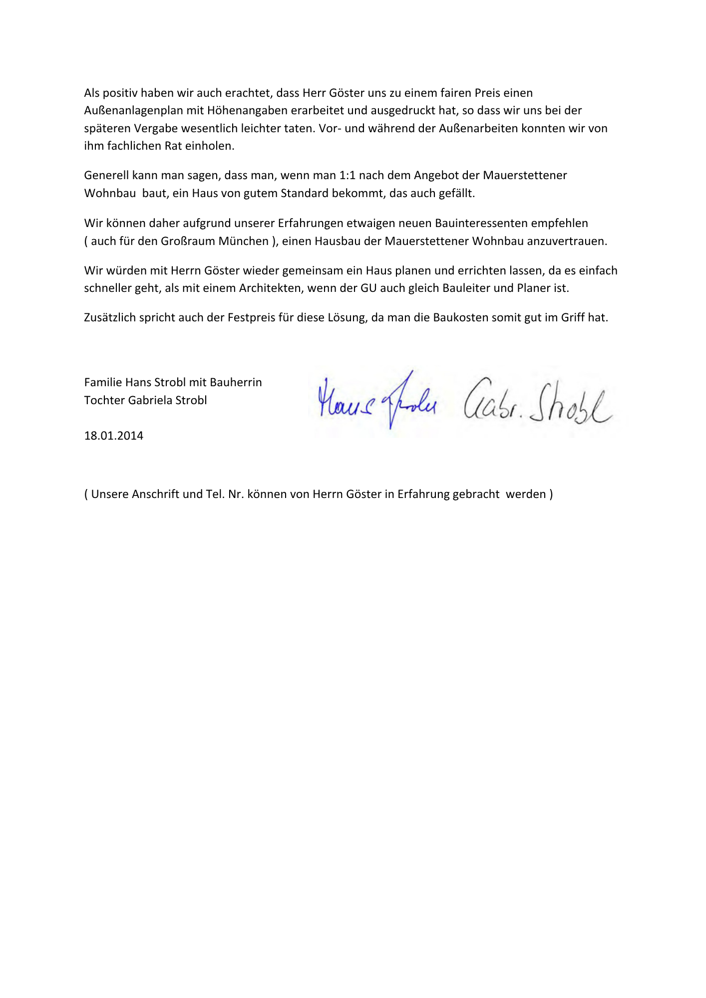 Referenz Familie Strobl Seite 2